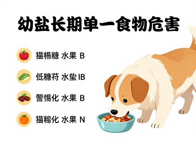幼犬喂食指南，低盐低糖饮食，警惕长期单一食物危害