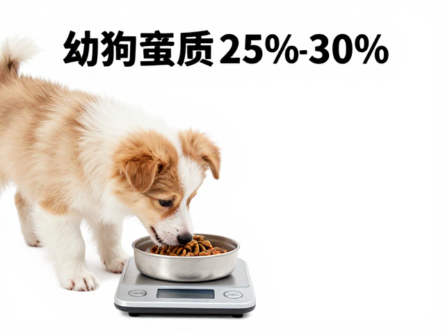 幼犬喂食指南,蛋白质25%-30%,食物秤精准控量
