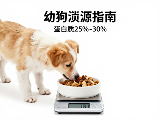 幼犬喂食指南,蛋白质25%-30%,食物秤精准控量