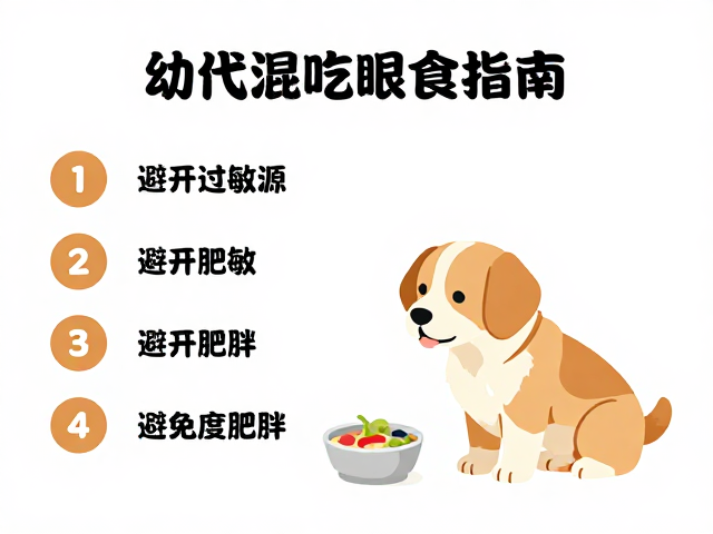 幼犬喂食指南,避开过敏源,避免过度肥胖