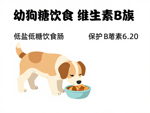 幼犬喂食指南，低盐低糖饮食搭配维生素B族，守护狗狗健康