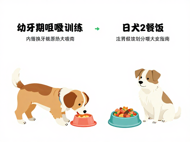 幼犬换牙期咀嚼训练与成犬每日2餐科学喂食指南