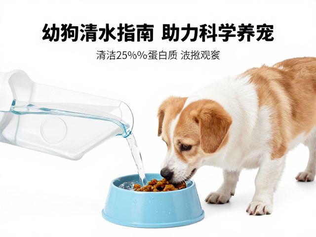 幼犬喂食指南,清洁活水,25%-30%蛋白质,助力科学养宠