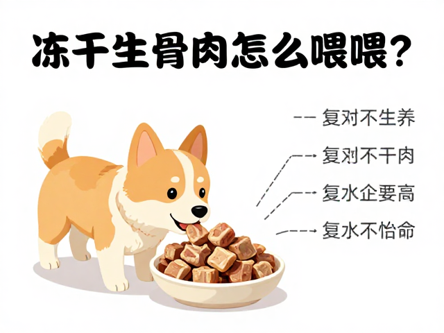 幼犬喂食指南,冻干生骨肉怎么喂?避免暴饮暴食的关键技巧