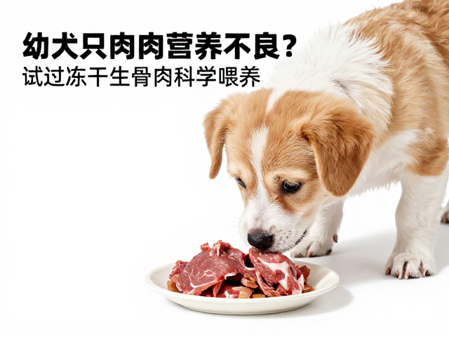 幼犬只喂肉类营养不良?试试冻干生骨肉科学喂养