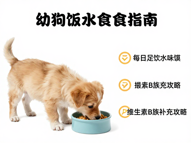 幼犬喂食指南,每日充足饮水与维生素B族补充攻略