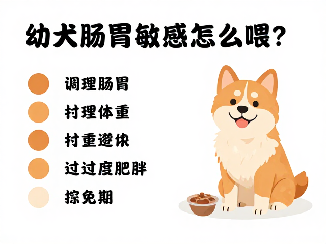 幼犬肠胃敏感怎么喂?调理肠胃,控体重,避免过度肥胖