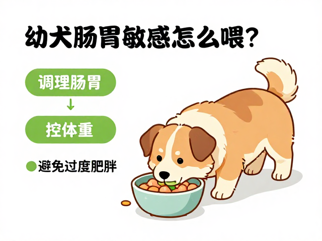 幼犬肠胃敏感怎么喂?调理肠胃,控体重,避免过度肥胖
