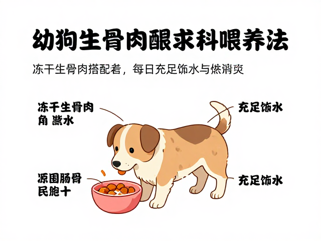 幼犬喂食指南，冻干生骨肉搭配与每日充足饮水科学喂养法