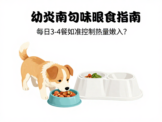 幼犬喂食指南,每日3-4餐如何精准控制热量摄入?