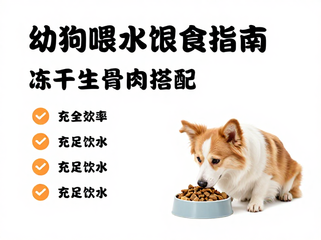 幼犬喂食指南,冻干生骨肉搭配与每日充足饮水科学喂养法