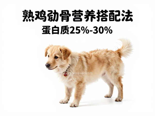 幼犬喂食指南,蛋白质25%-30%,熟禽骨营养搭配法