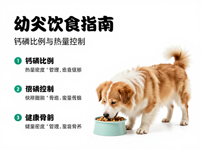 幼犬喂食指南,钙磷比例与热量控制,打造健康骨骼