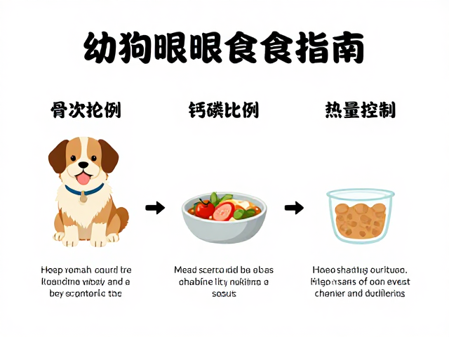 幼犬喂食指南,钙磷比例与热量控制,打造健康骨骼