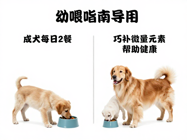 幼犬喂食指南,成犬每日2餐,巧补微量元素助健康