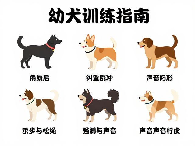 幼犬训练指南,如厕、松绳与声音控制,3步打造乖宝宝