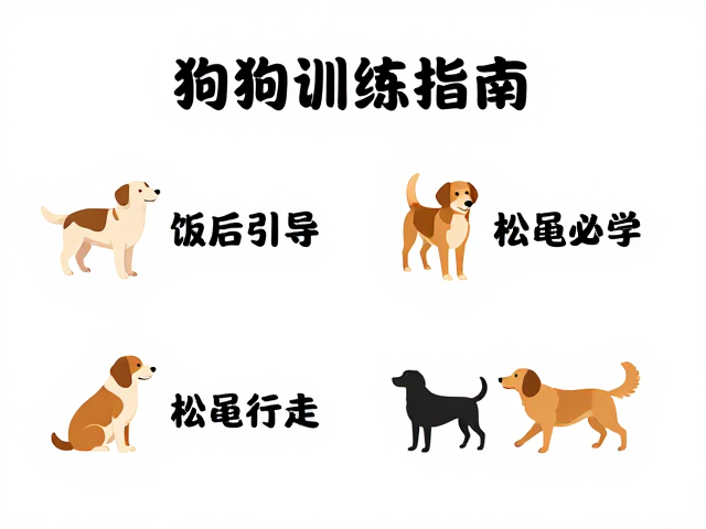 狗狗训练指南,如厕、饭后引导与松绳行走,新手必学!