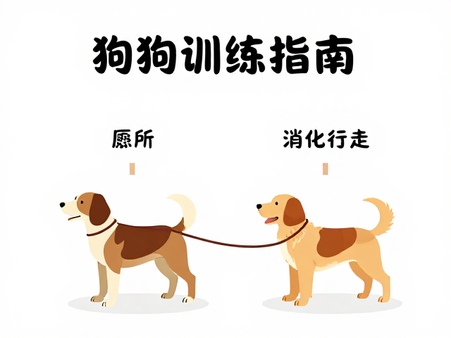 狗狗训练指南,如厕、饭后引导与松绳行走,新手必学!