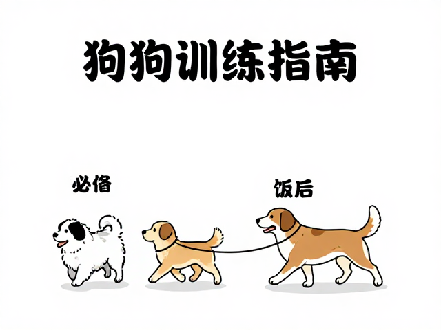狗狗训练指南,如厕、饭后引导与松绳行走,新手必学!