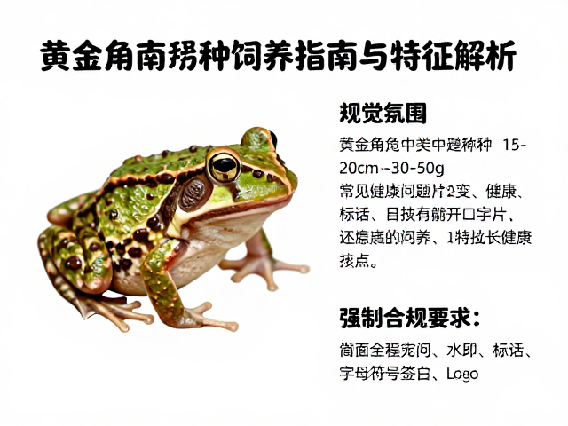 黄金角蛙中型品种15-20cm/30-50g饲养指南与特征解析