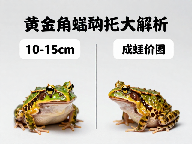 黄金角蛙小型品种10-15cm,幼蛙与成蛙价格差异大解析