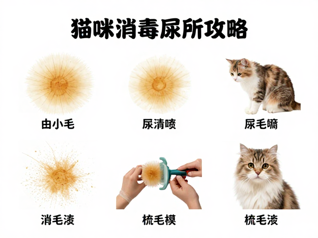 猫咪定点如厕训练法，尿渍消毒与梳毛技巧全攻略