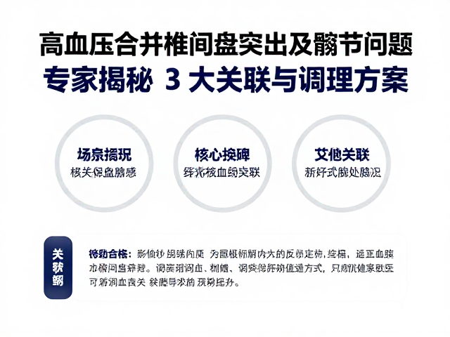 高血压合并椎间盘突出及髋关节问题,专家揭秘3大关联与调理方案