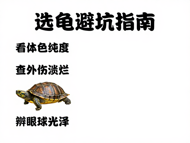 选龟避坑指南，看体色纯度、查外伤溃烂、辨眼球光泽