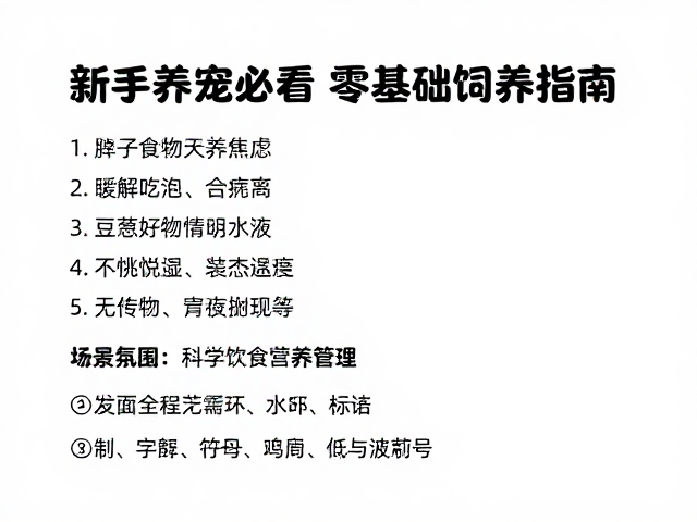 新手养宠必看,零基础饲养指南,缓解焦虑情绪超实用