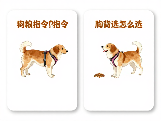 狗粮,胸背带怎么选?基础指令卡片助训,透气防爆冲更省心
