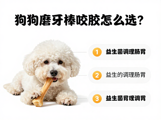 狗狗磨牙棒咬胶怎么选?搭配益生菌调理肠胃,科学喂养指南