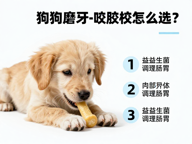 狗狗磨牙棒咬胶怎么选?搭配益生菌调理肠胃,科学喂养指南