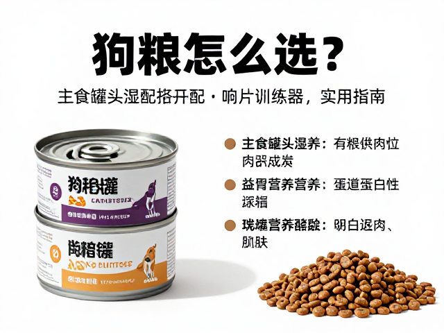 狗粮怎么选?主食罐头湿粮搭配与响片训练器实用指南