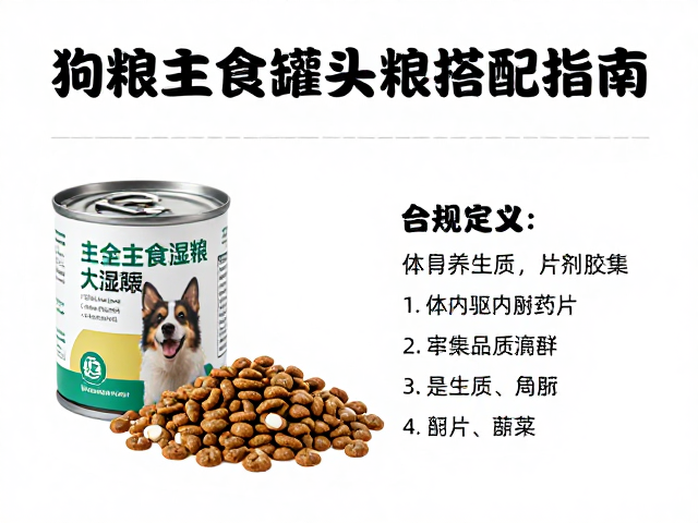 狗粮主食罐头湿粮搭配指南,体内驱虫药片剂胶囊选购与喂食全解析