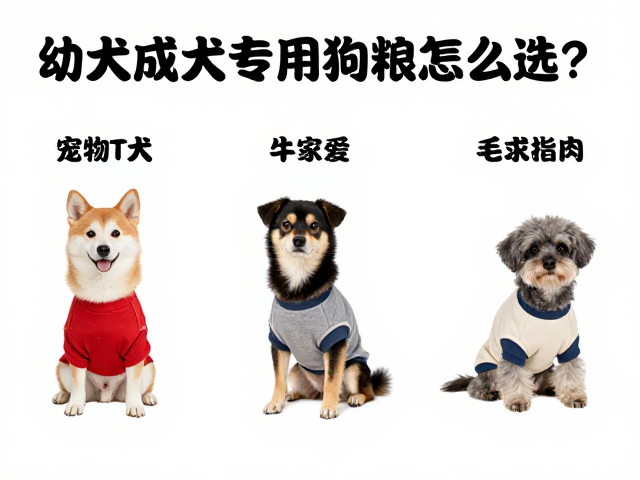 幼犬成犬老年犬专用狗粮怎么选?宠物T恤毛衣搭配指南