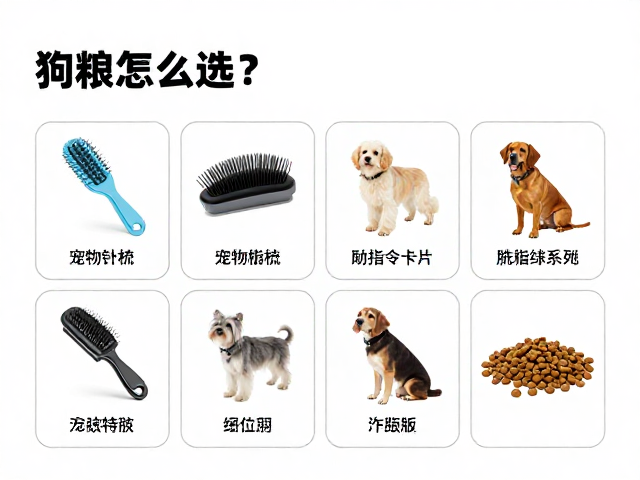 狗粮怎么选?宠物针梳排梳与基础指令卡片选购指南