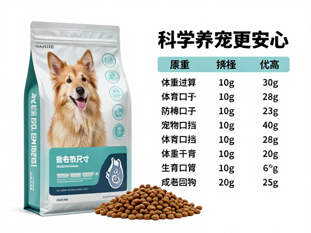 根据体重年龄选狗粮尺寸，搭配宠物门挡防撞条，科学养宠更安心
