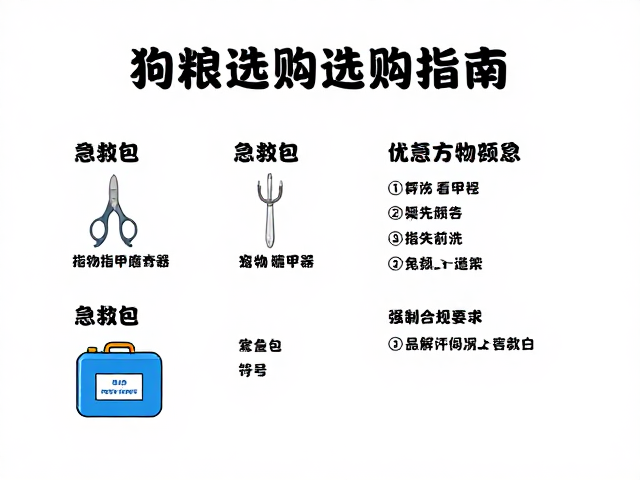 狗粮选购指南,宠物指甲剪磨甲器与急救包必备清单