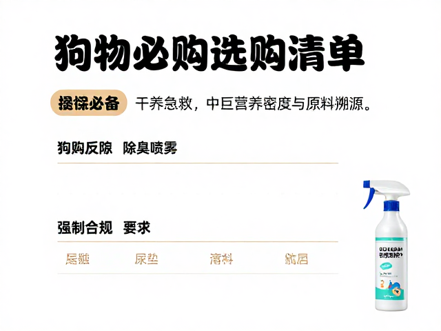 养宠必备，狗粮囤货指南，宠物急救包与尿垫除臭喷雾选购清单