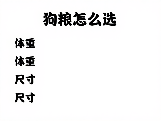 狗粮怎么选?根据体重年龄选尺寸,基础指令卡片指南