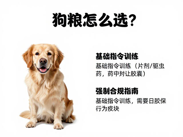 狗粮怎么选?基础指令训练与体内驱虫药(片剂/胶囊)养护指南