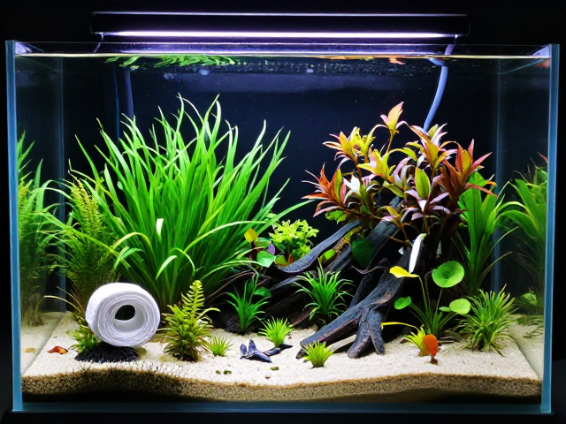 深水区裸缸怎么造景?用纸巾/厨房纸打造自然水草景观教程
