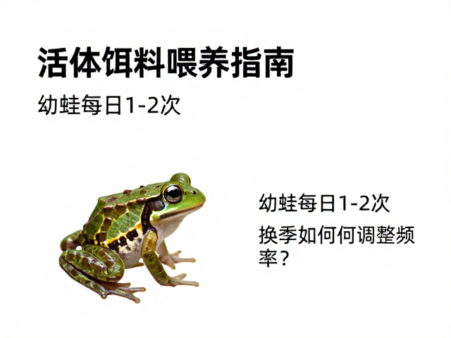 活体饵料喂养指南,幼蛙每日1-2次,换季如何调整频率?