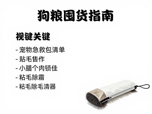 养宠必备,狗粮囤货指南,宠物急救包清单,粘毛除毛神器推荐