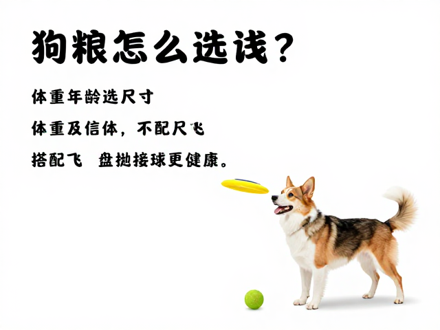 狗粮怎么选?根据体重年龄选尺寸,搭配飞盘抛接球更健康