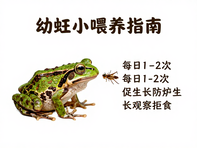 幼蛙喂养指南,活体蟋蟀每日1-2次,促生长防拒食