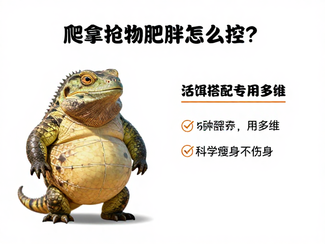 爬行动物肥胖怎么控?活饵搭配专用多维,科学瘦身不伤身