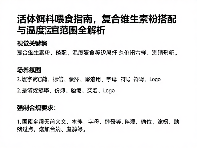 活体饵料喂食指南,复合维生素粉搭配与温度适宜范围全解析