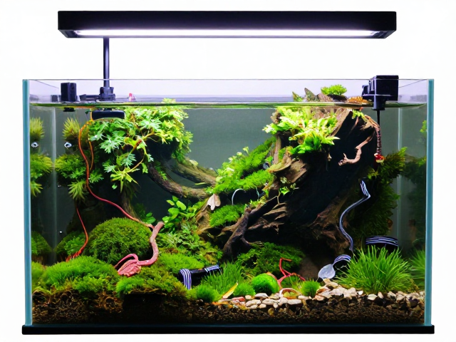 裸缸怎么造景?U-Tube加热灯搭配水苔,打造高颜值生态缸