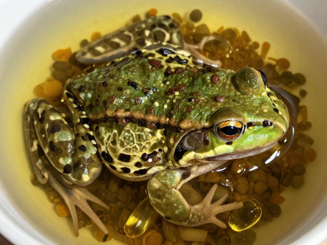 老年蛙吃什么?活体饵料,鱼肝油,精选易消化食物助健康